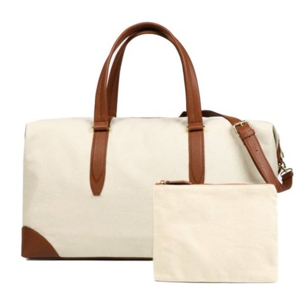 Henny + Lev - THE DUFFLE SET - Rachel Zoe Box of Style, Canvas Weekender & Pouch - Picture 2 of 14
